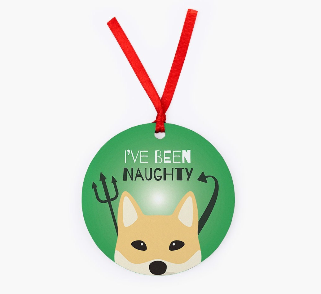 'I've Been Naughty' - {breedFullName} Christmas Decoration