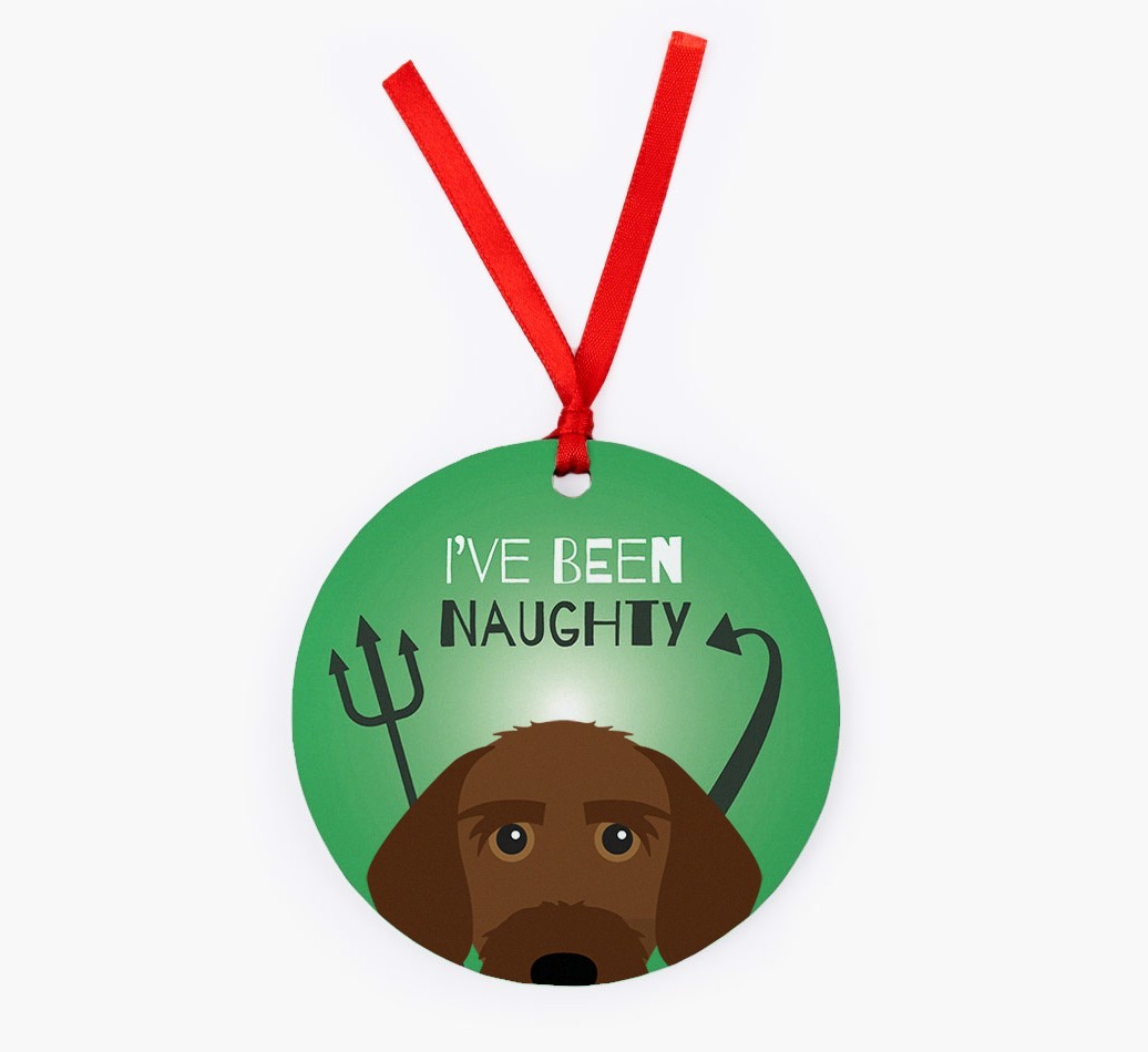 'I've Been Naughty' - {breedFullName} Christmas Decoration