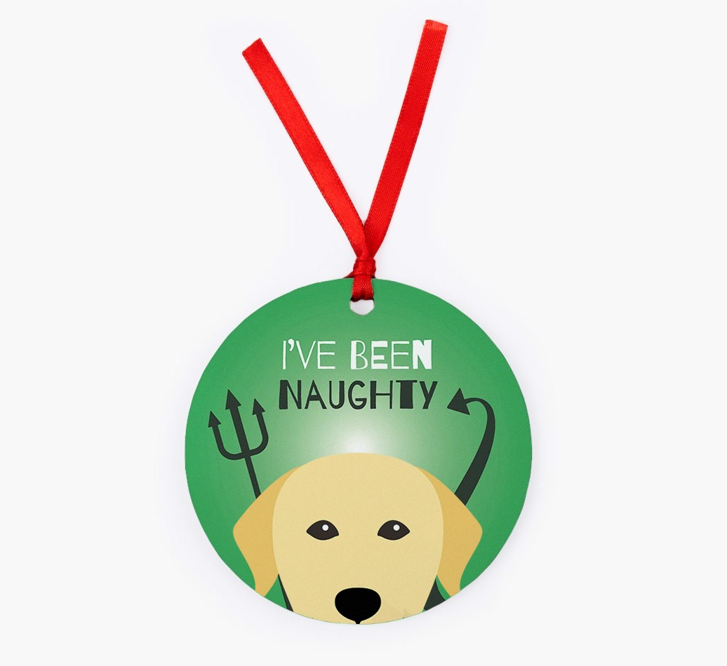 'I've Been Naughty' - {breedFullName} Christmas Decoration