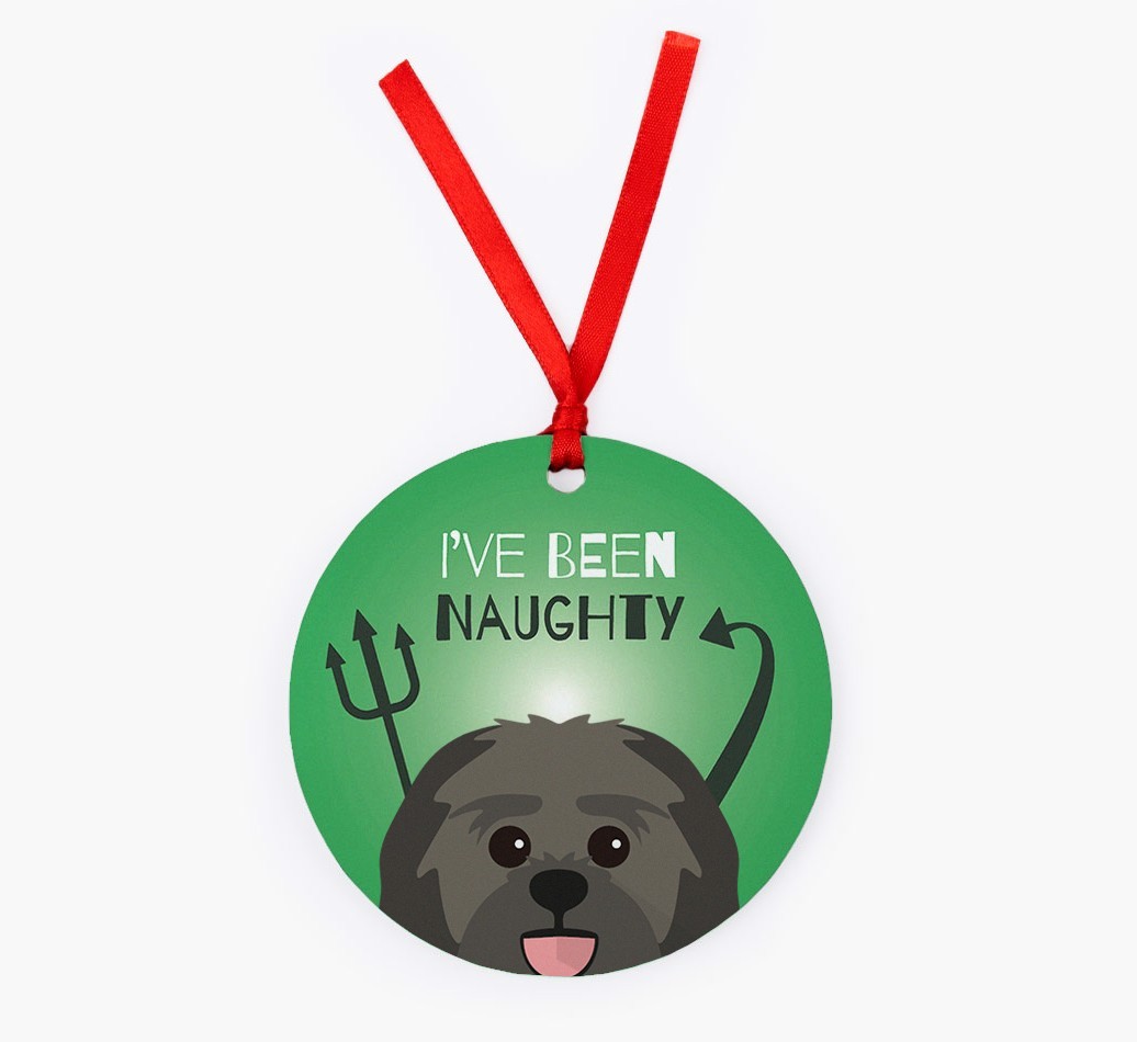 'I've Been Naughty' - {breedFullName} Christmas Decoration