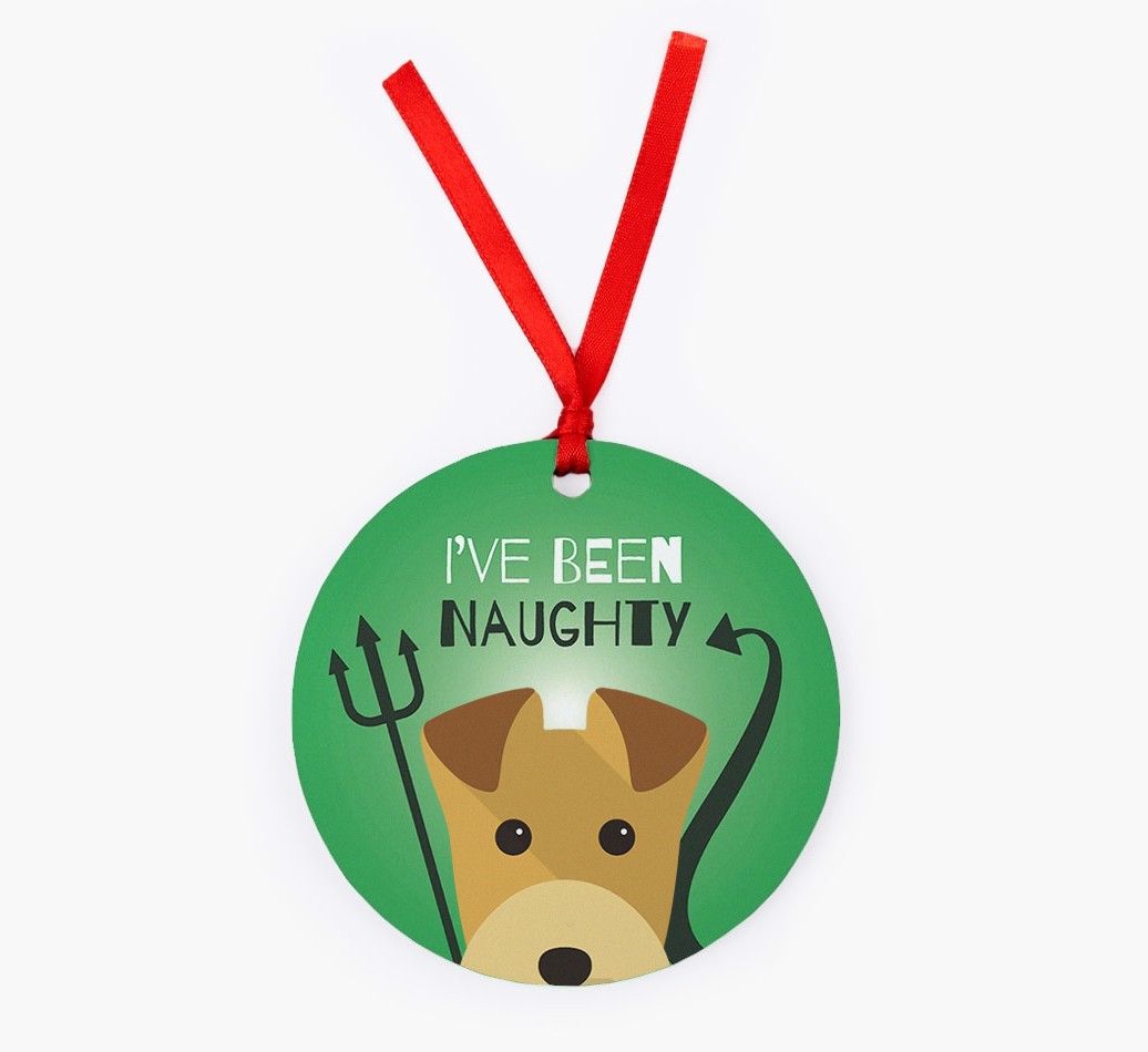 'I've Been Naughty' - {breedFullName} Christmas Decoration