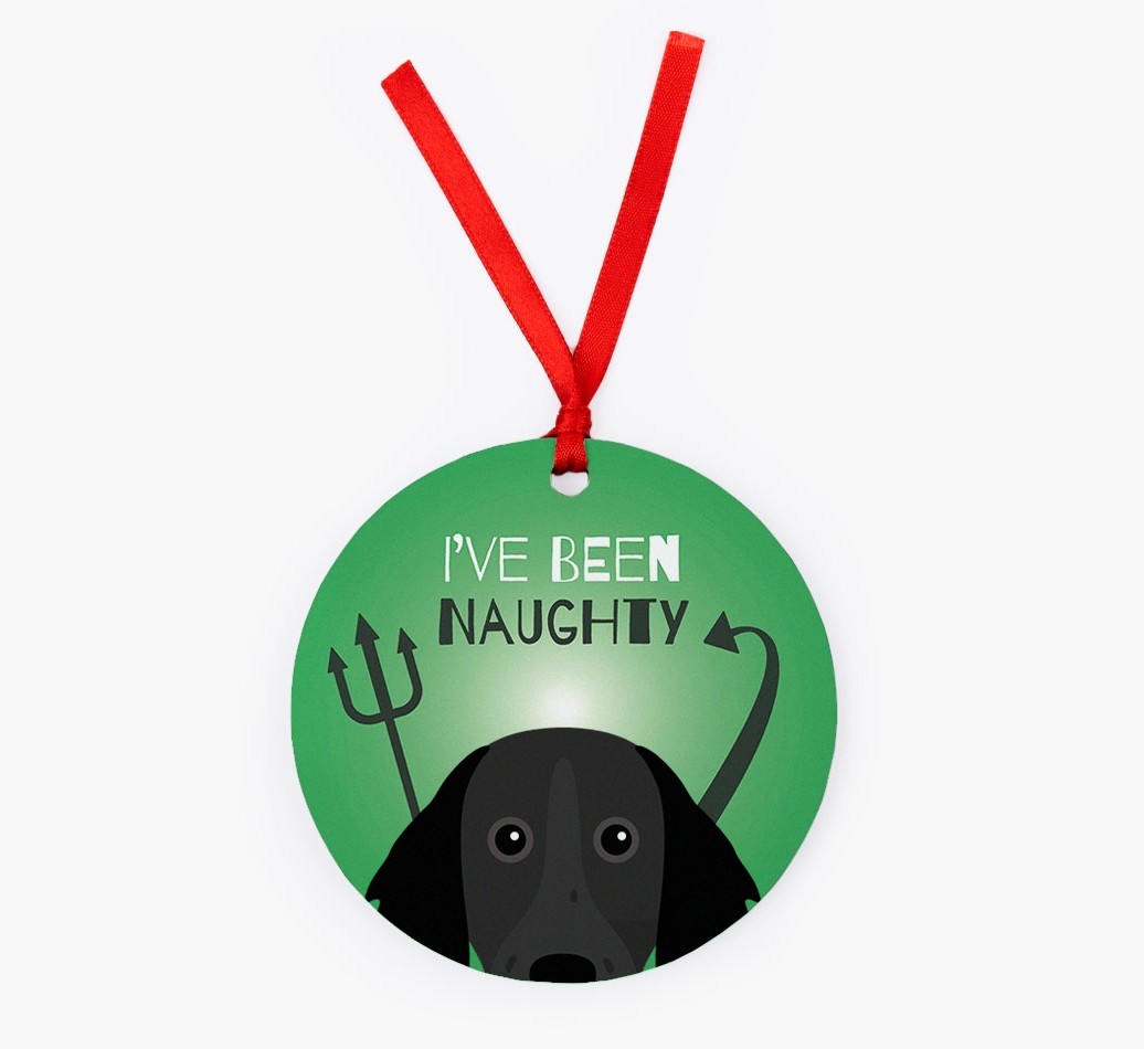 'I've Been Naughty' - {breedFullName} Christmas Decoration