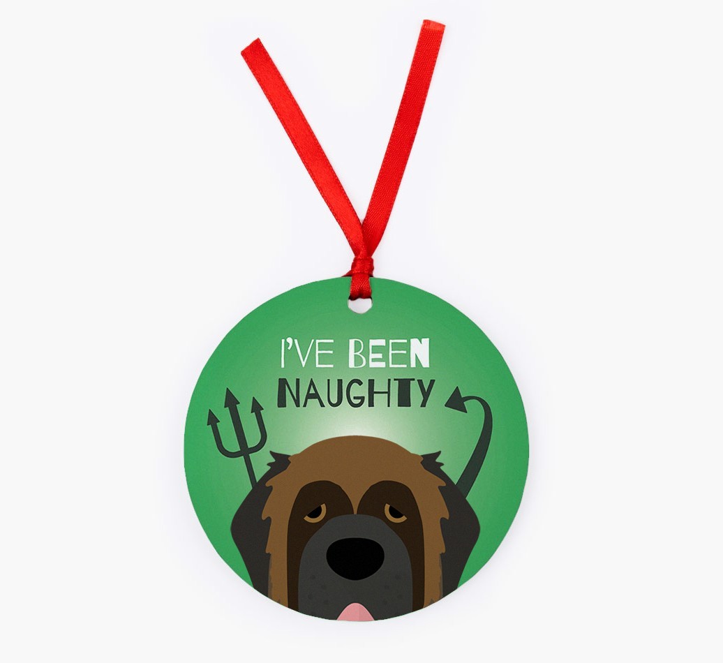 'I've Been Naughty' - {breedFullName} Christmas Decoration