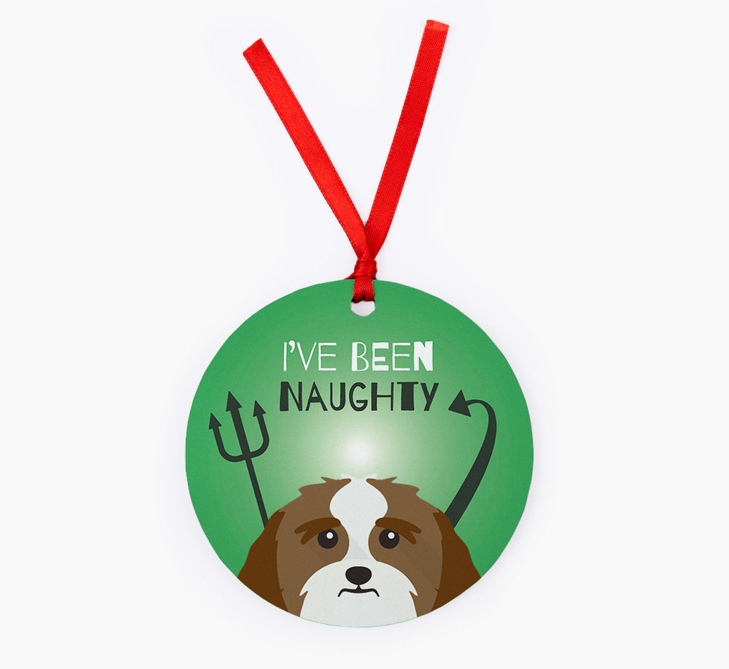 'I've Been Naughty' - {breedFullName} Christmas Decoration