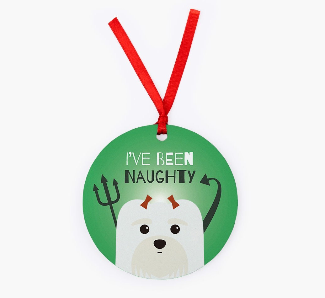 'I've Been Naughty' - {breedFullName} Christmas Decoration