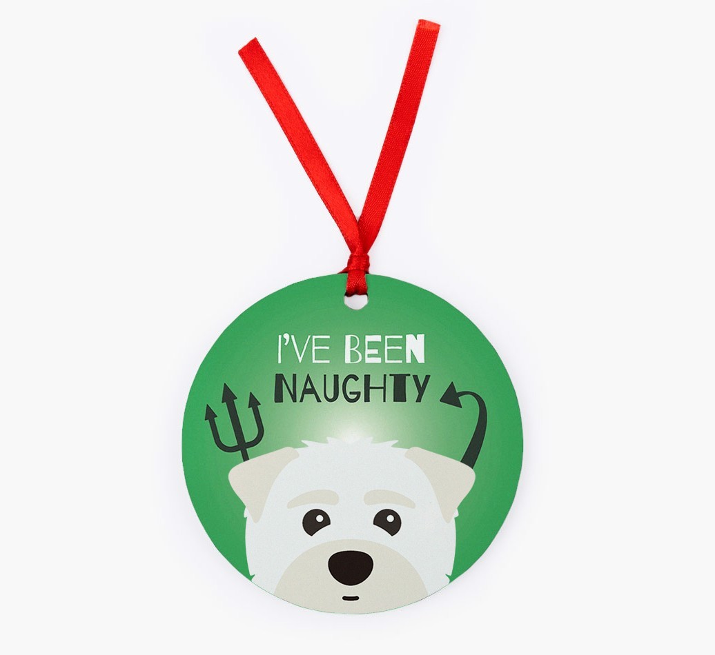 'I've Been Naughty' - {breedFullName} Christmas Decoration
