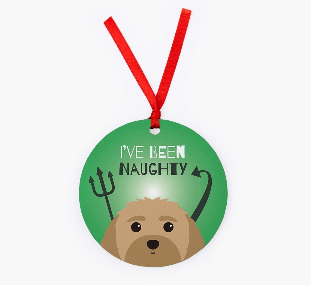 'I've Been Naughty' - {breedFullName} Christmas Decoration