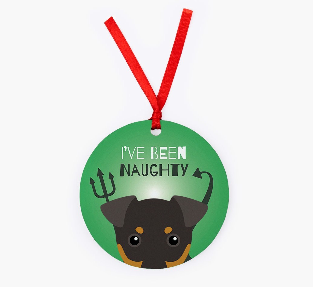 'I've Been Naughty' - {breedFullName} Christmas Decoration