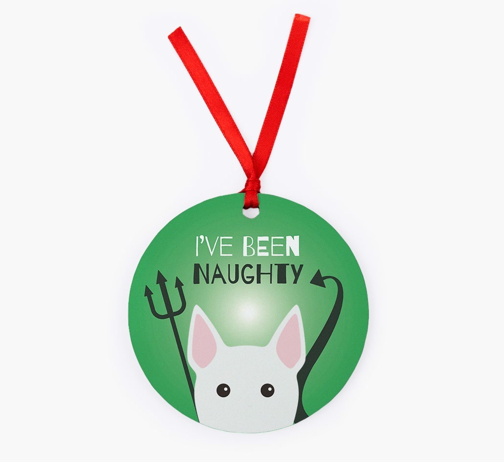 'I've Been Naughty' - {breedFullName} Christmas Decoration