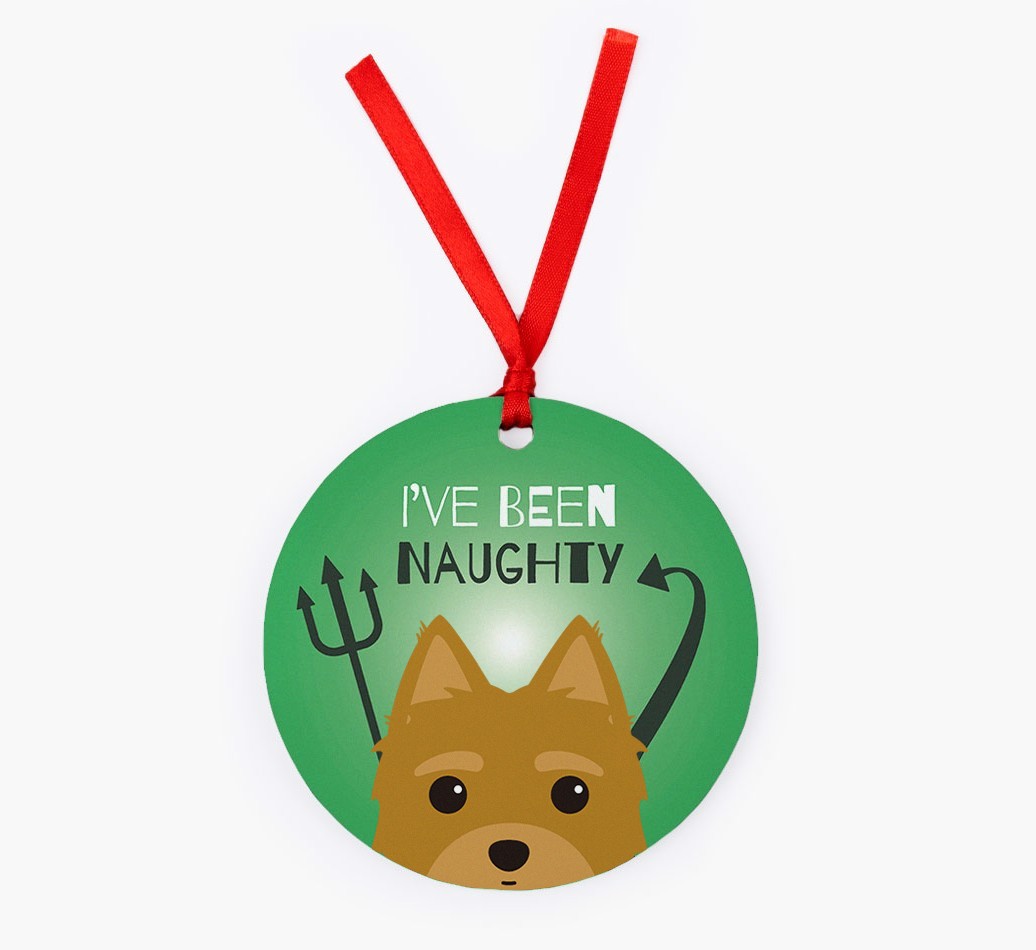 'I've Been Naughty' - {breedFullName} Christmas Decoration