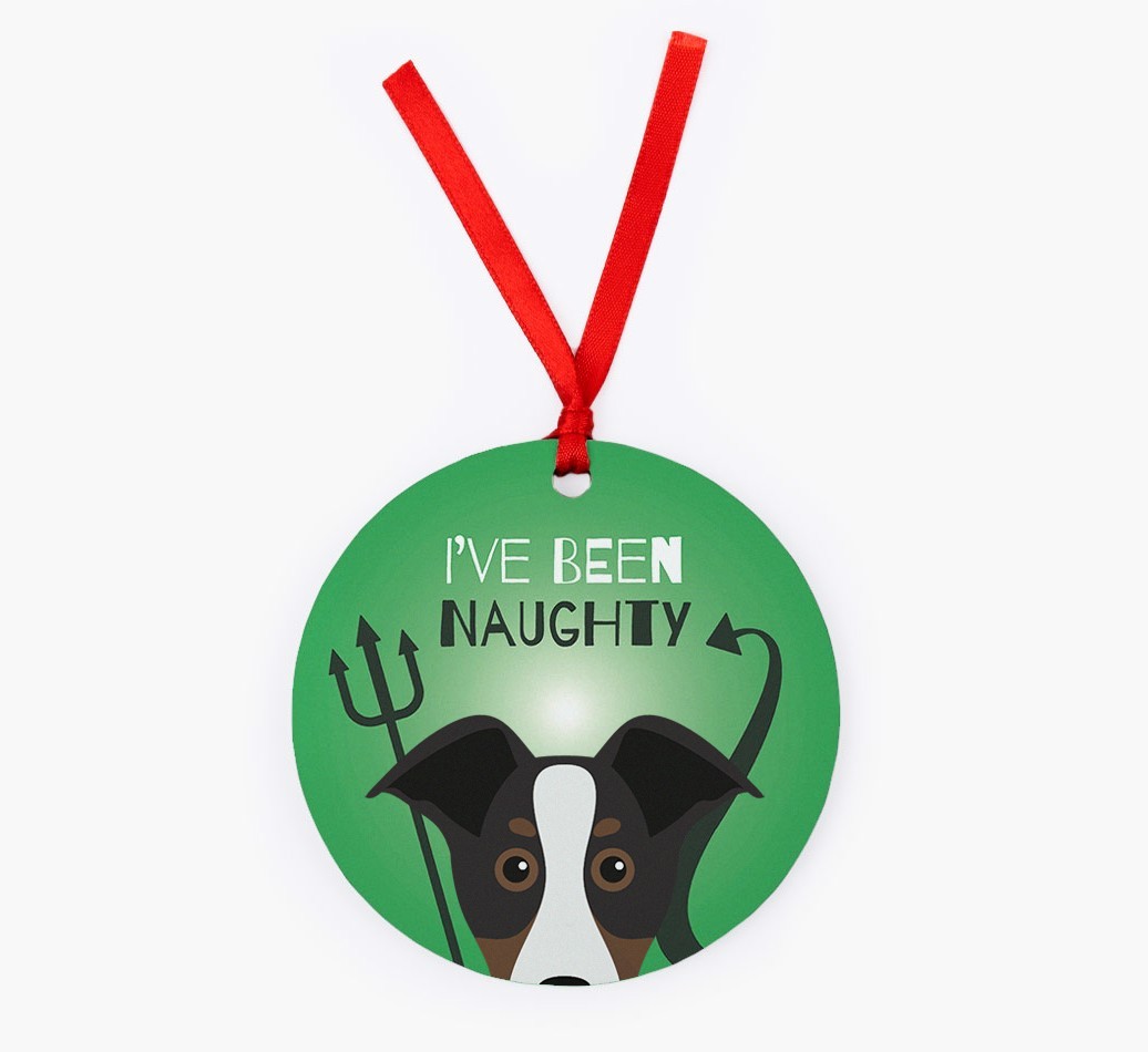 'I've Been Naughty' - {breedFullName} Christmas Decoration