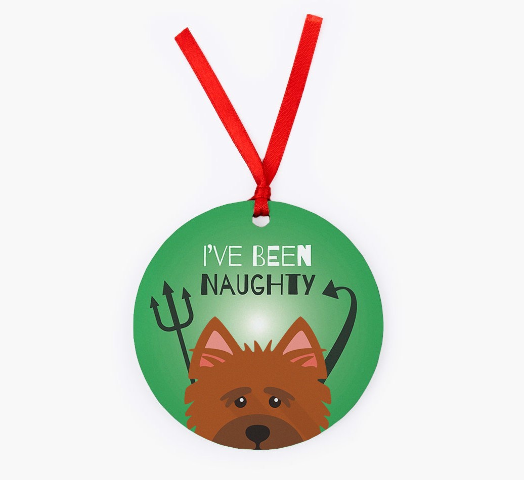 'I've Been Naughty' - {breedFullName} Christmas Decoration