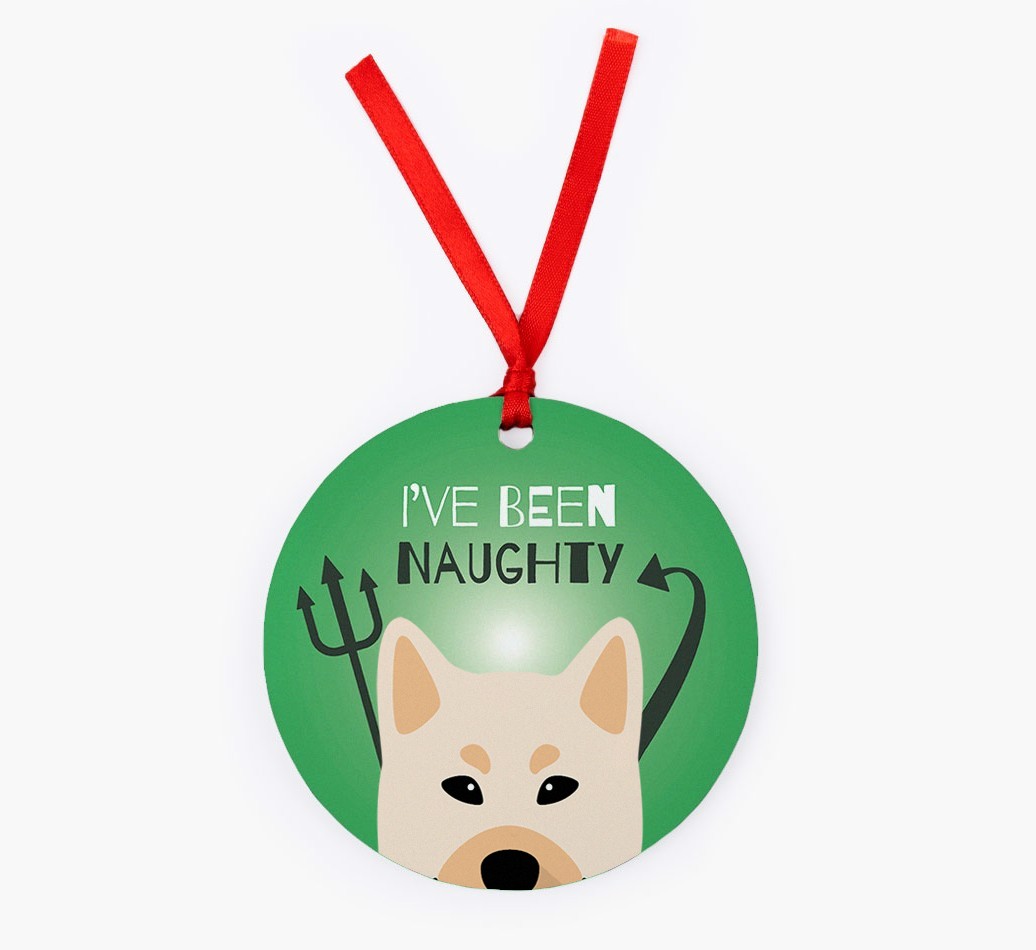 'I've Been Naughty' - {breedFullName} Christmas Decoration