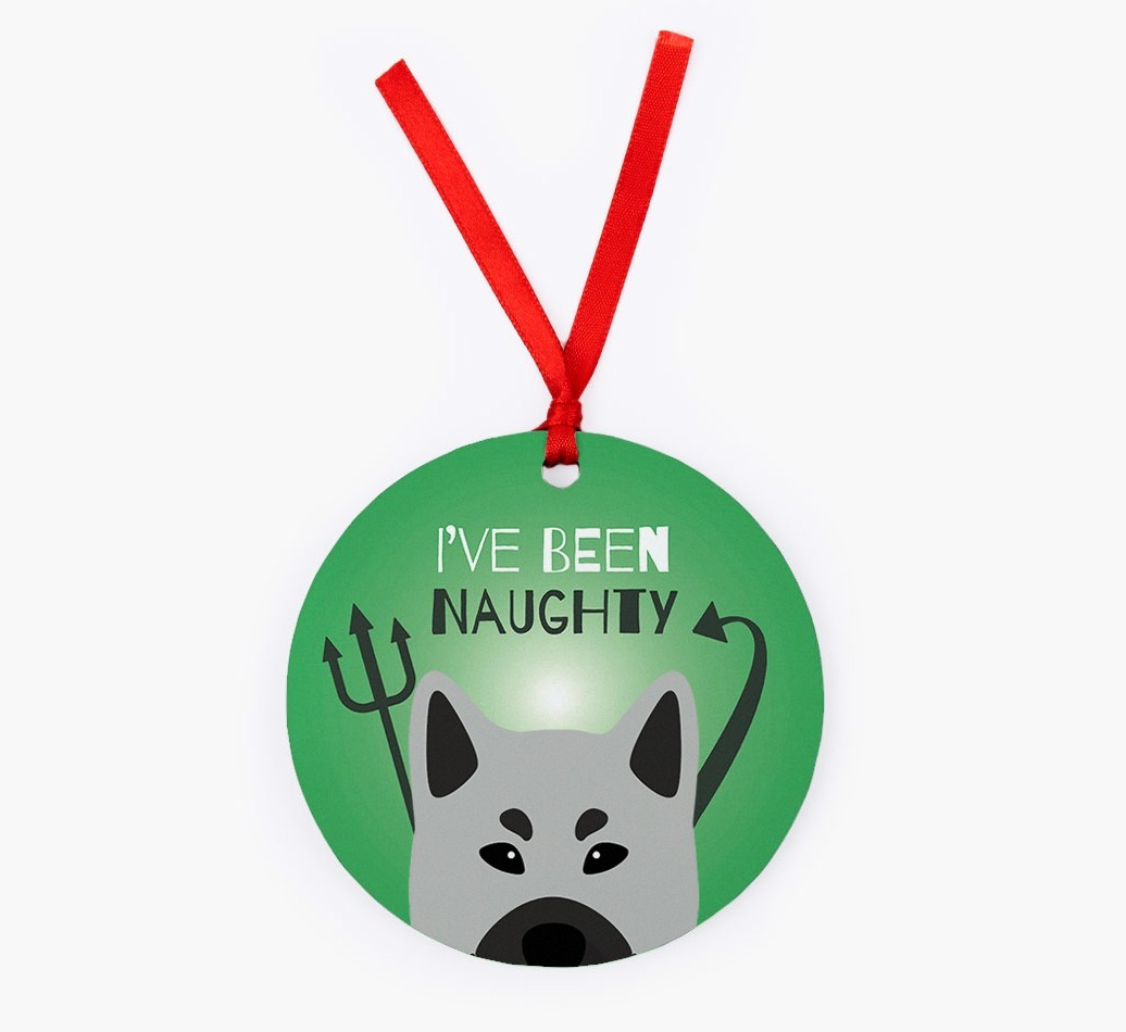 'I've Been Naughty' - {breedFullName} Christmas Decoration