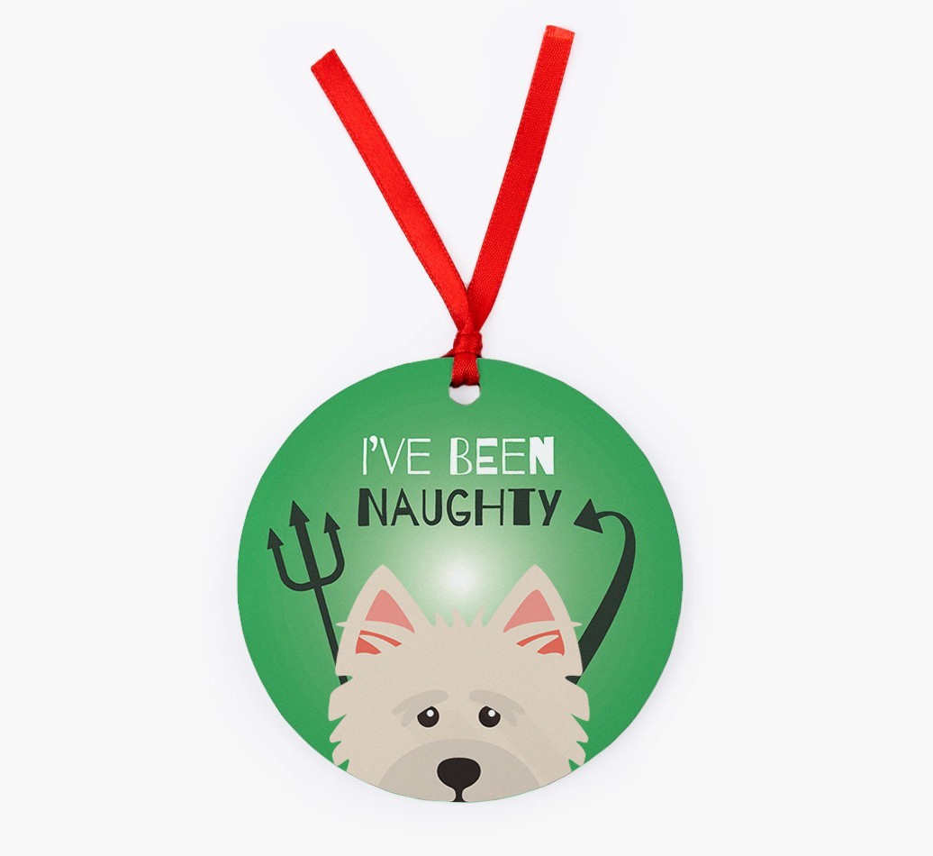 'I've Been Naughty' - {breedFullName} Christmas Decoration