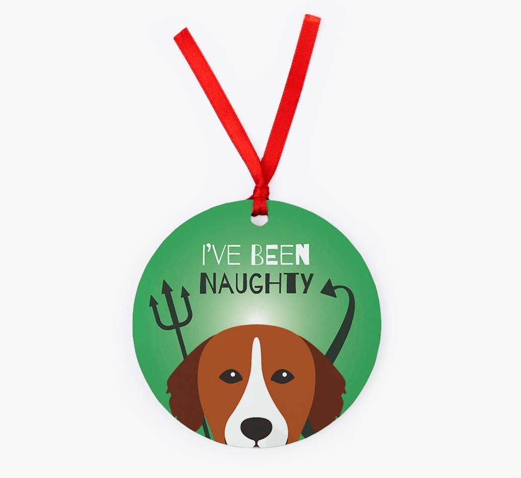 'I've Been Naughty' - {breedFullName} Christmas Decoration