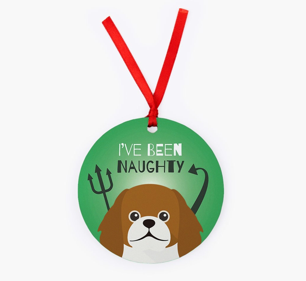 'I've Been Naughty' - {breedFullName} Christmas Decoration