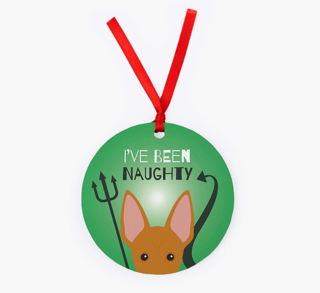 'I've Been Naughty' - {breedFullName} Christmas Decoration
