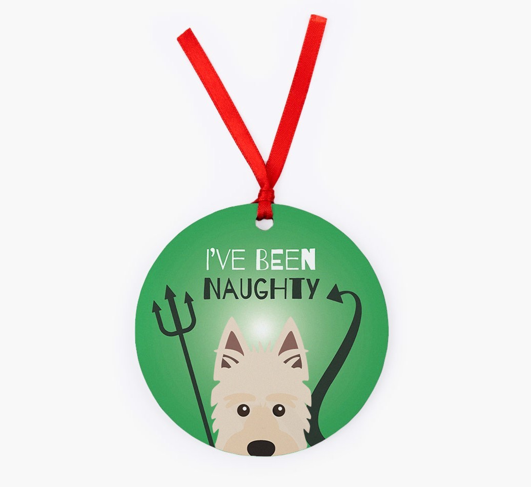 'I've Been Naughty' - {breedFullName} Christmas Decoration