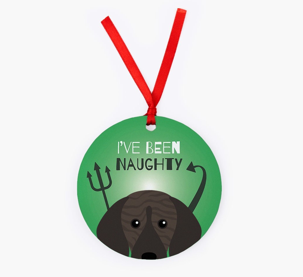 'I've Been Naughty' - {breedFullName} Christmas Decoration