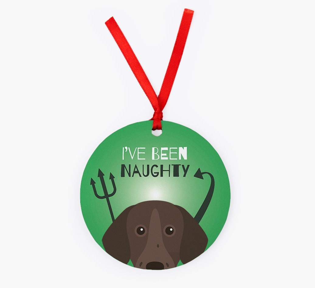 'I've Been Naughty' - {breedFullName} Christmas Decoration