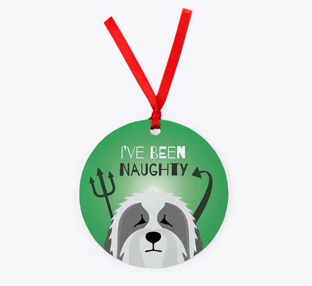 'I've Been Naughty' - {breedFullName} Christmas Decoration