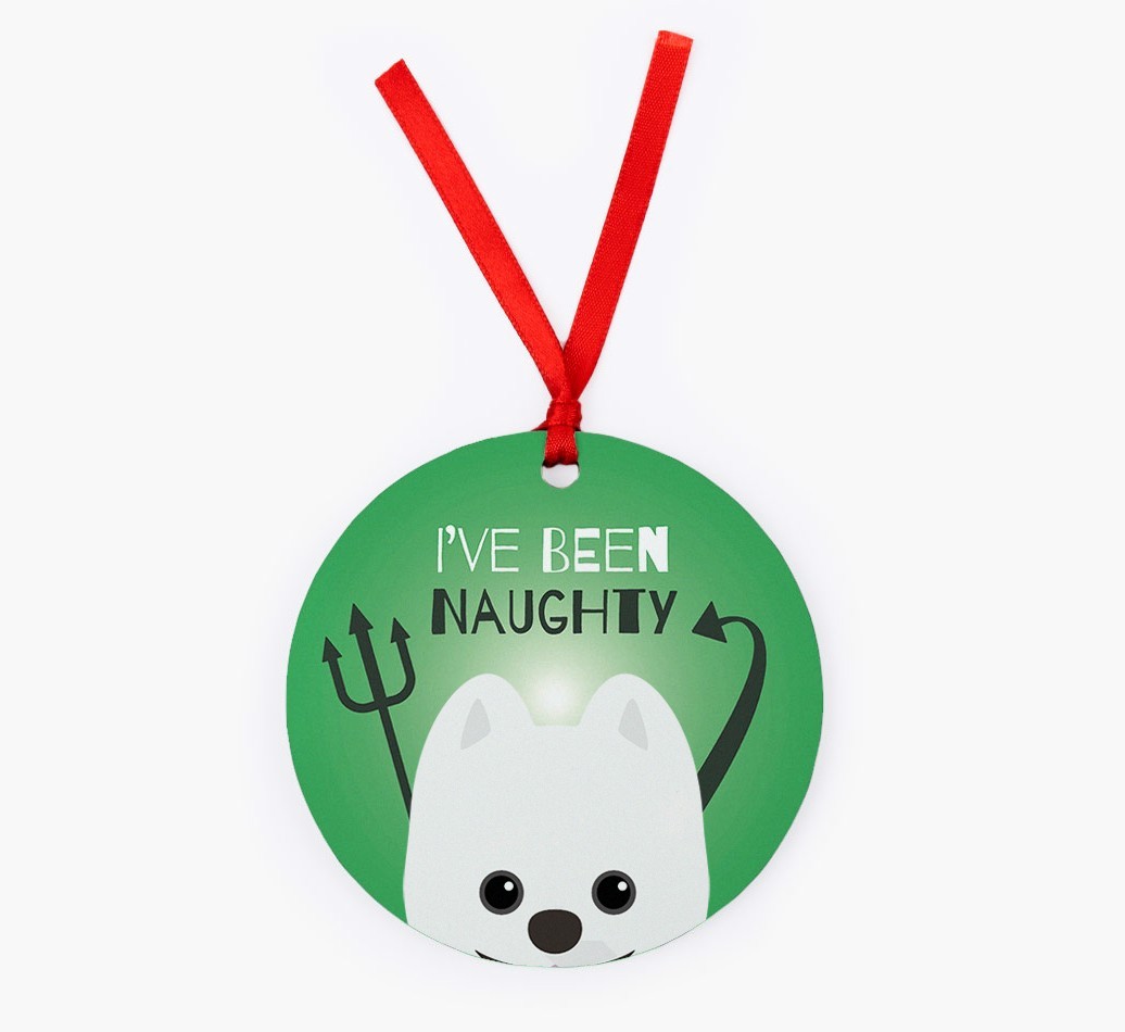 'I've Been Naughty' - {breedFullName} Christmas Decoration