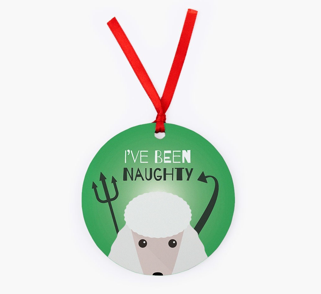 'I've Been Naughty' - {breedFullName} Christmas Decoration
