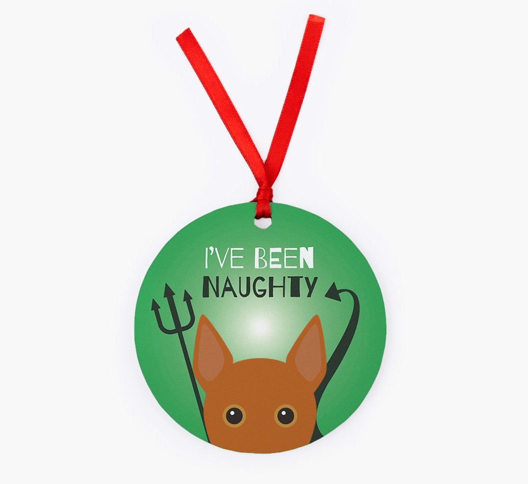 'I've Been Naughty' - {breedFullName} Christmas Decoration