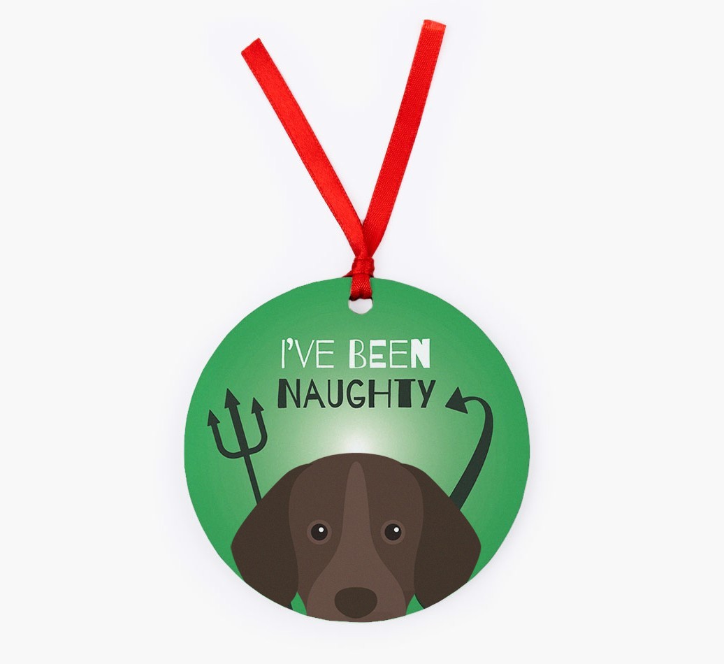 'I've Been Naughty' - {breedFullName} Christmas Decoration
