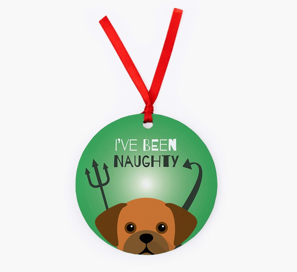 'I've Been Naughty' - {breedFullName} Christmas Decoration