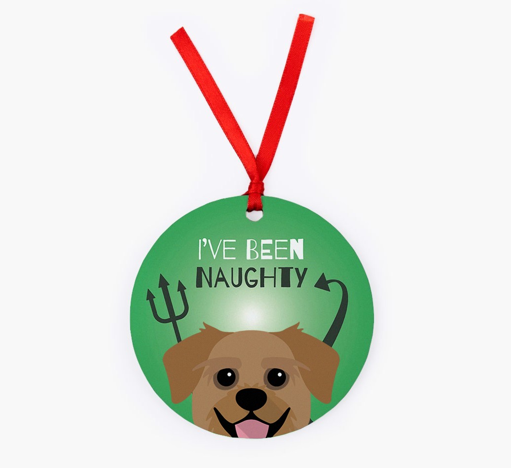 'I've Been Naughty' - {breedFullName} Christmas Decoration
