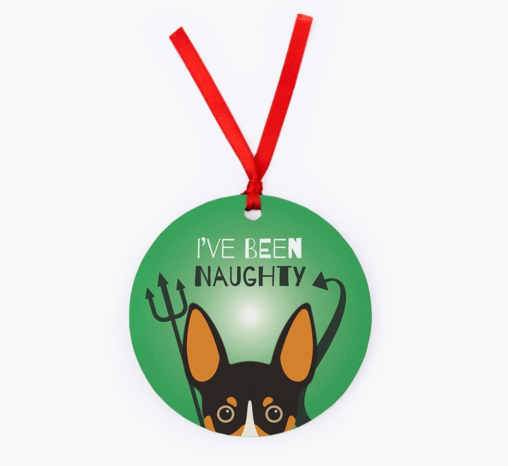 'I've Been Naughty' - {breedFullName} Christmas Decoration