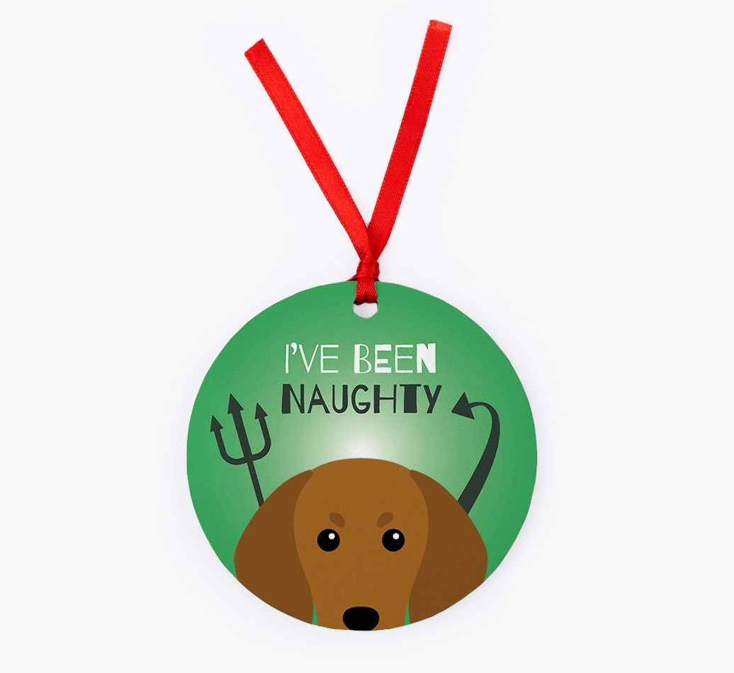 'I've Been Naughty' - {breedFullName} Christmas Decoration