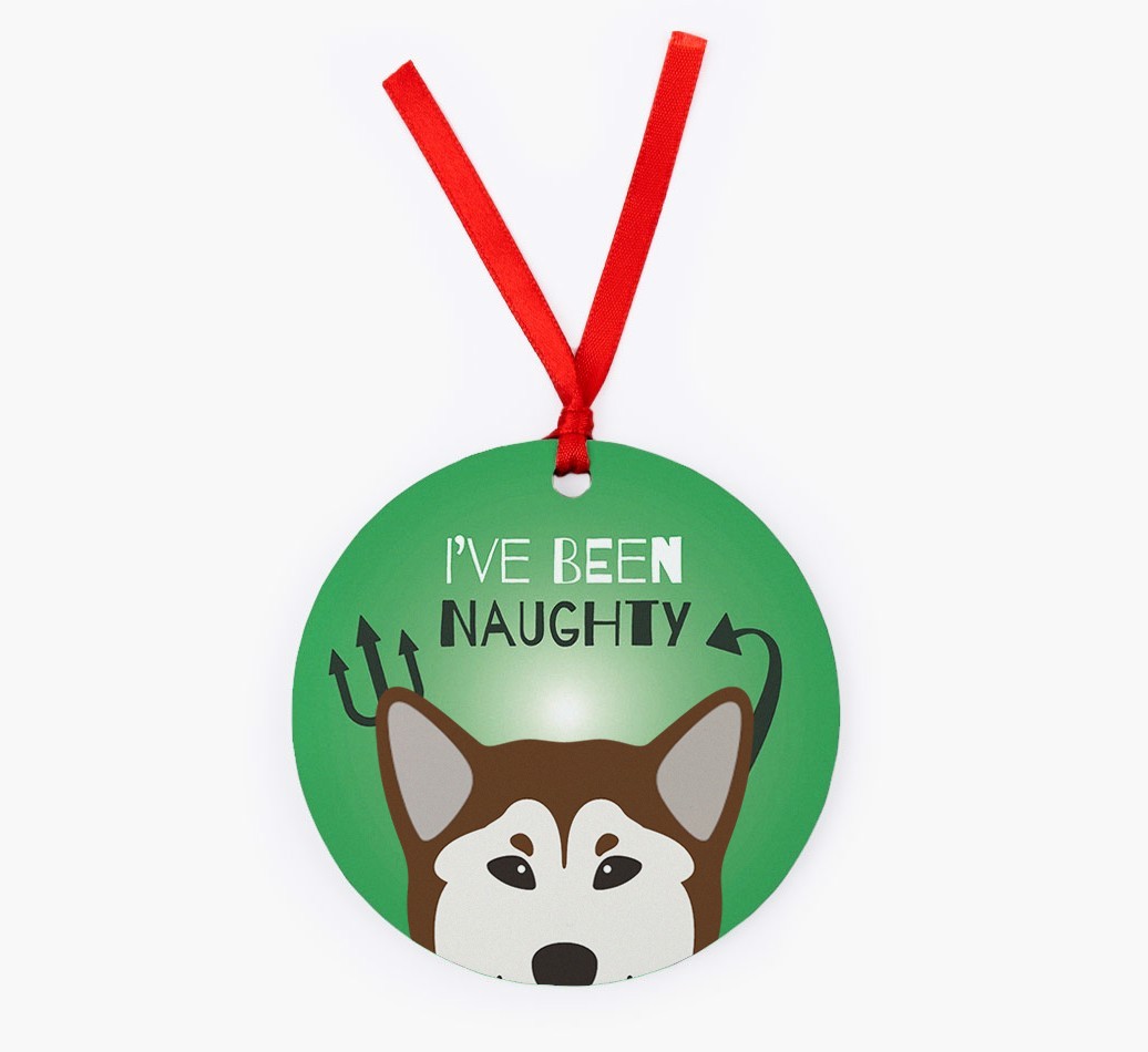 'I've Been Naughty' - {breedFullName} Christmas Decoration