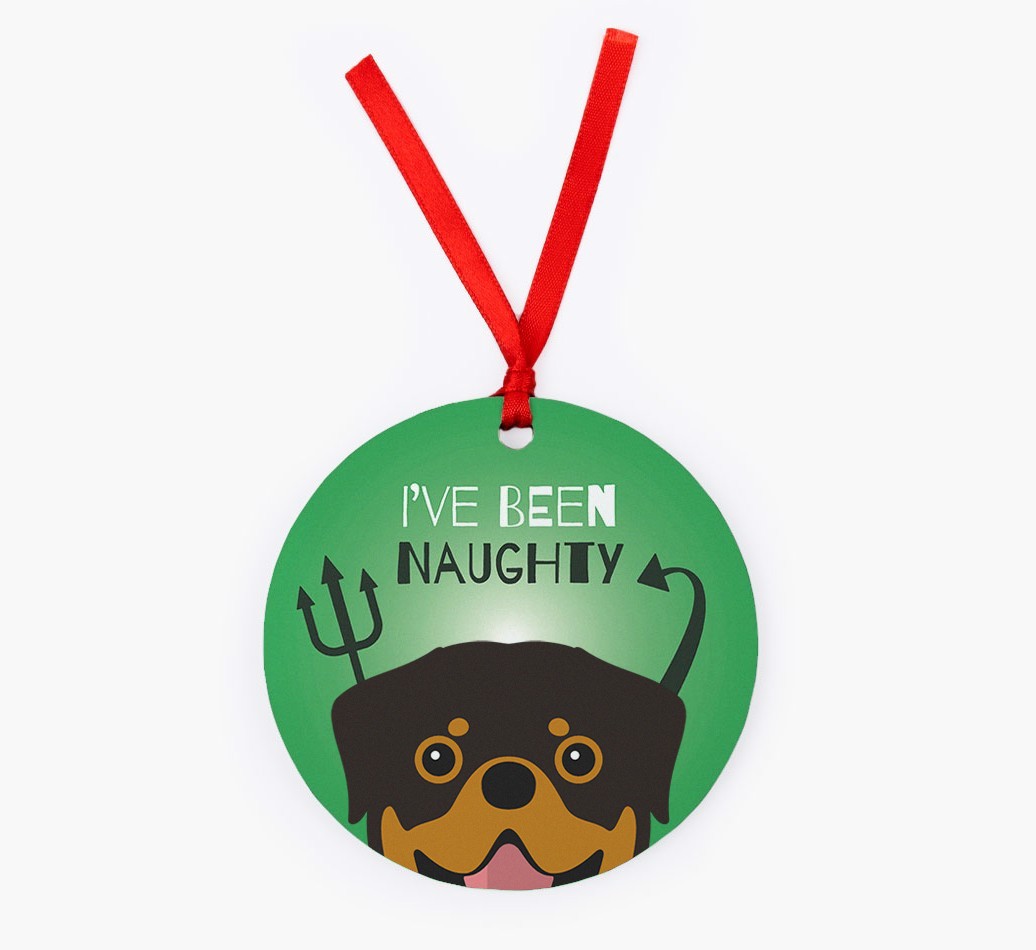'I've Been Naughty' - {breedFullName} Christmas Decoration