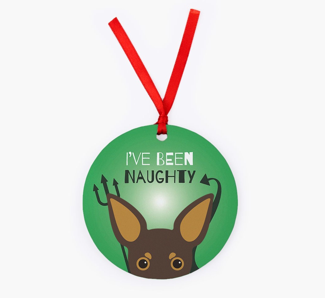 'I've Been Naughty' - {breedFullName} Christmas Decoration