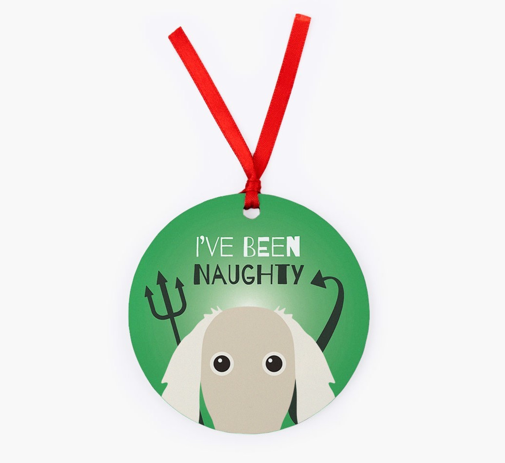 'I've Been Naughty' - {breedFullName} Christmas Decoration