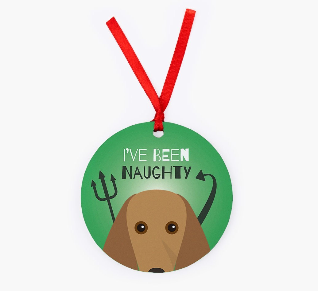 'I've Been Naughty' - {breedFullName} Christmas Decoration
