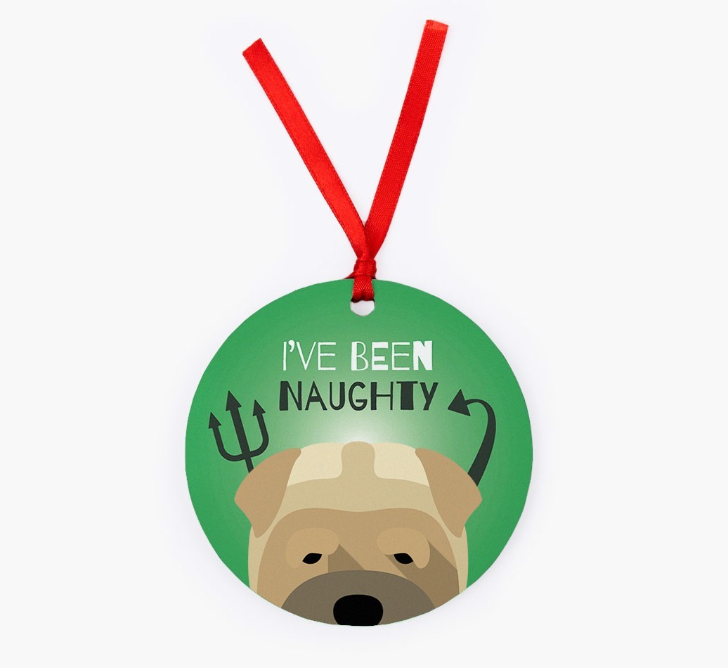 'I've Been Naughty' - {breedFullName} Christmas Decoration