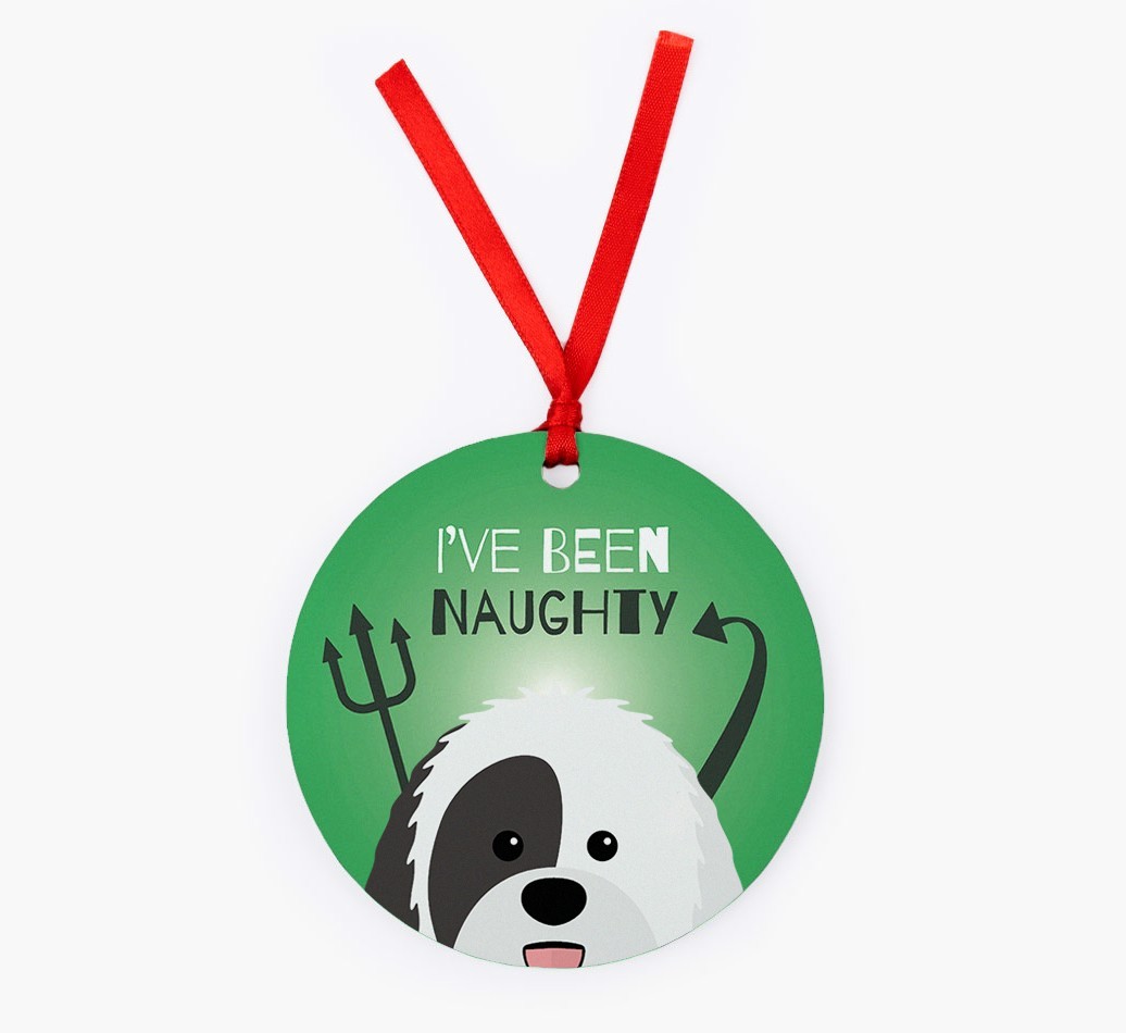 'I've Been Naughty' - {breedFullName} Christmas Decoration