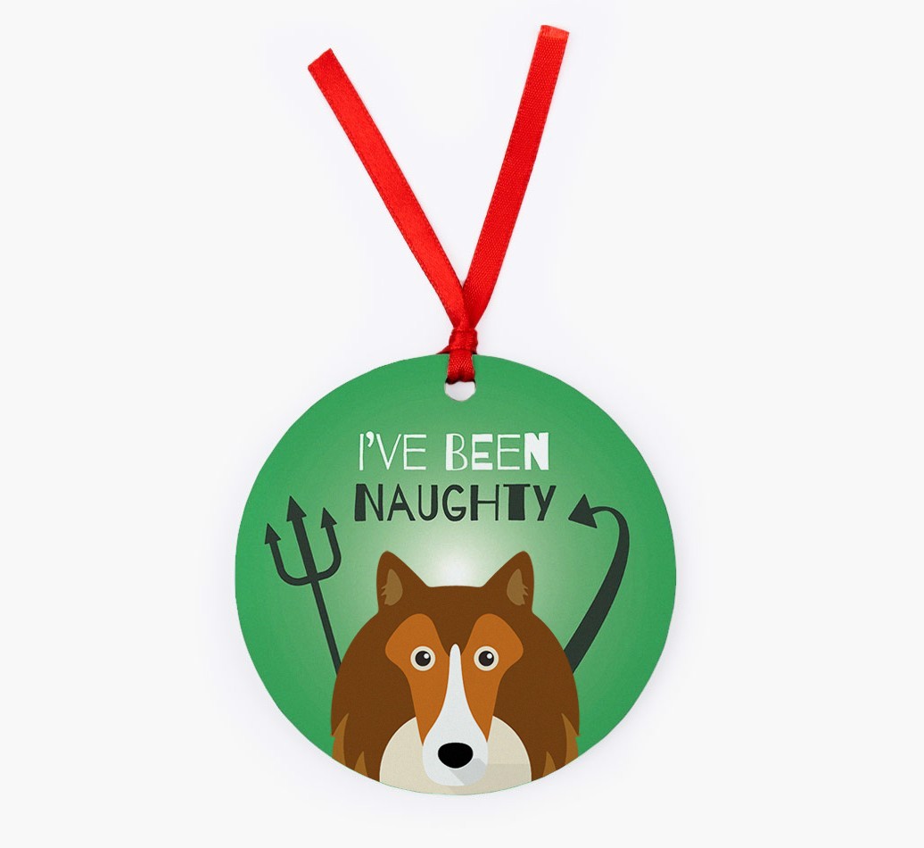 'I've Been Naughty' - {breedFullName} Christmas Decoration