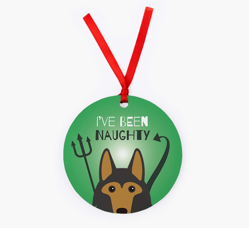 'I've Been Naughty' - {breedFullName} Christmas Decoration