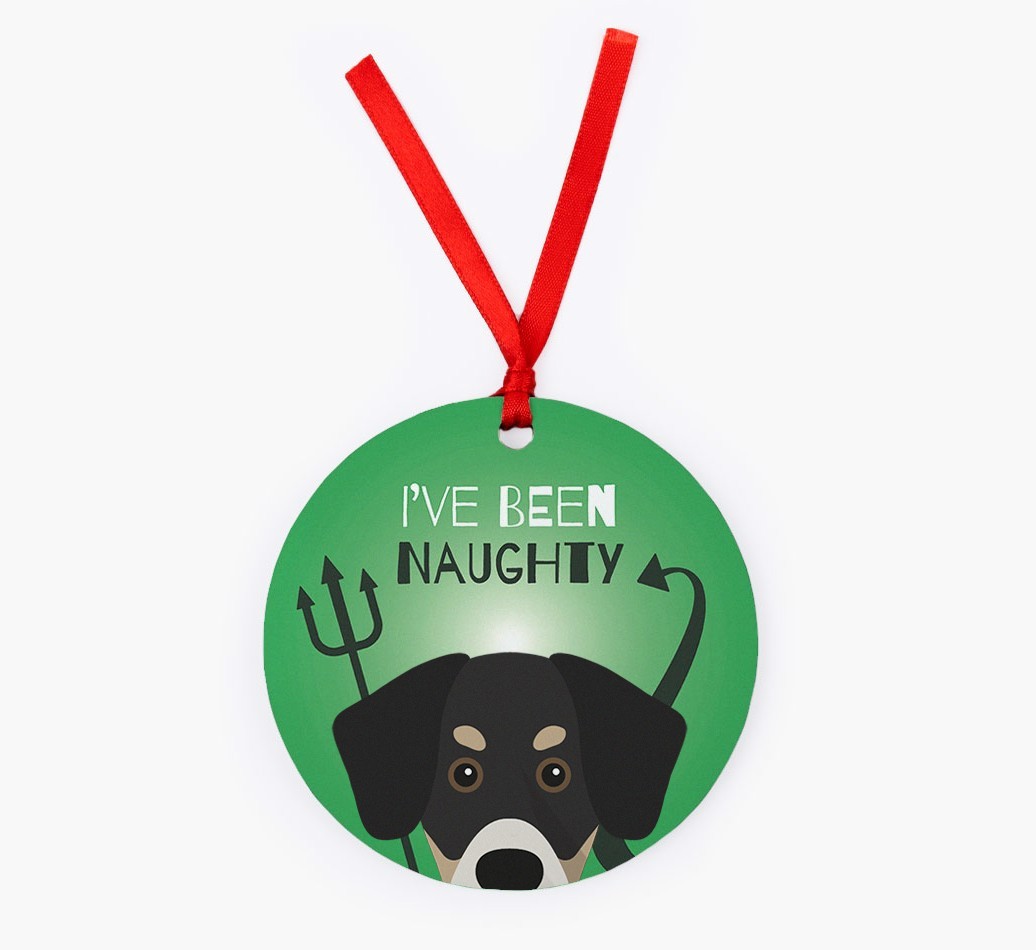 'I've Been Naughty' - {breedFullName} Christmas Decoration