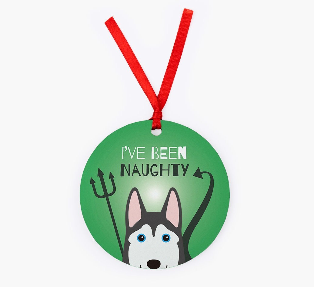 'I've Been Naughty' - {breedFullName} Christmas Decoration