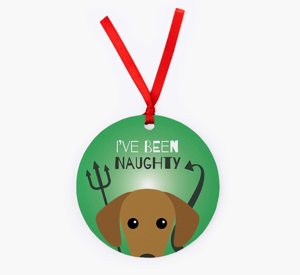 'I've Been Naughty' - {breedFullName} Christmas Decoration