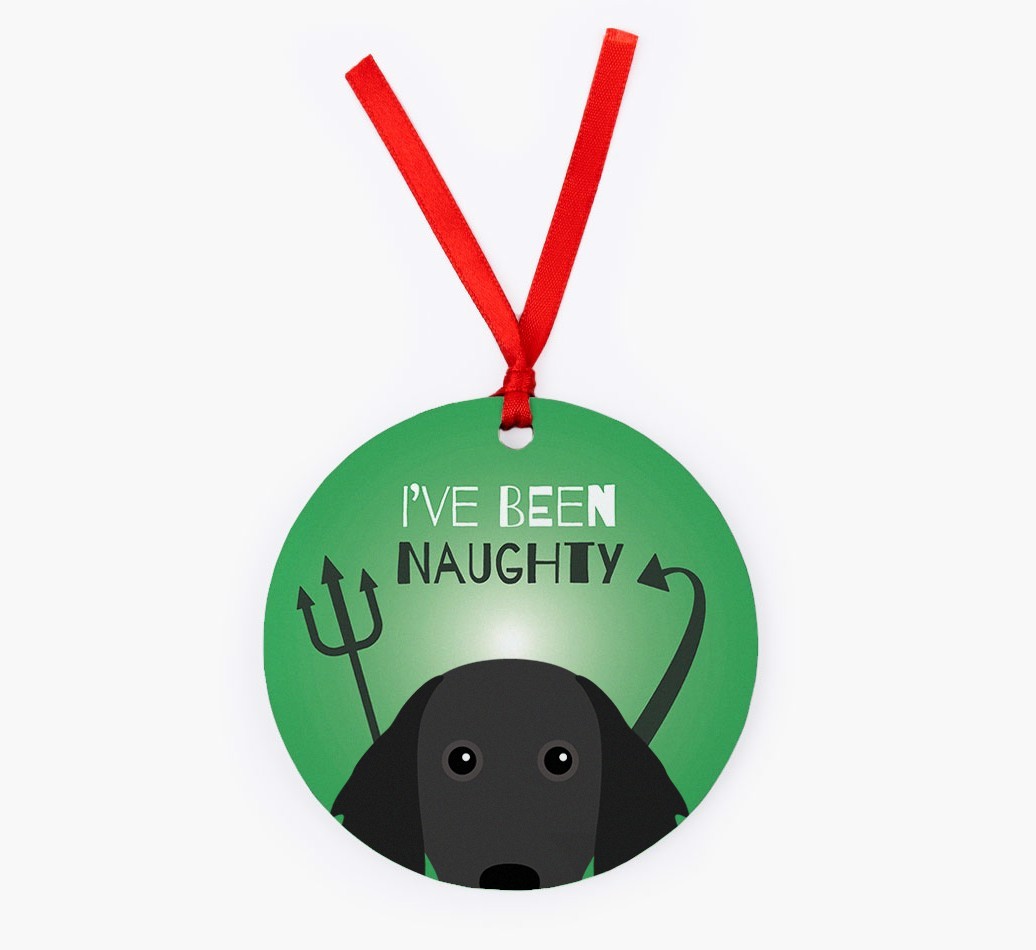 'I've Been Naughty' - {breedFullName} Christmas Decoration
