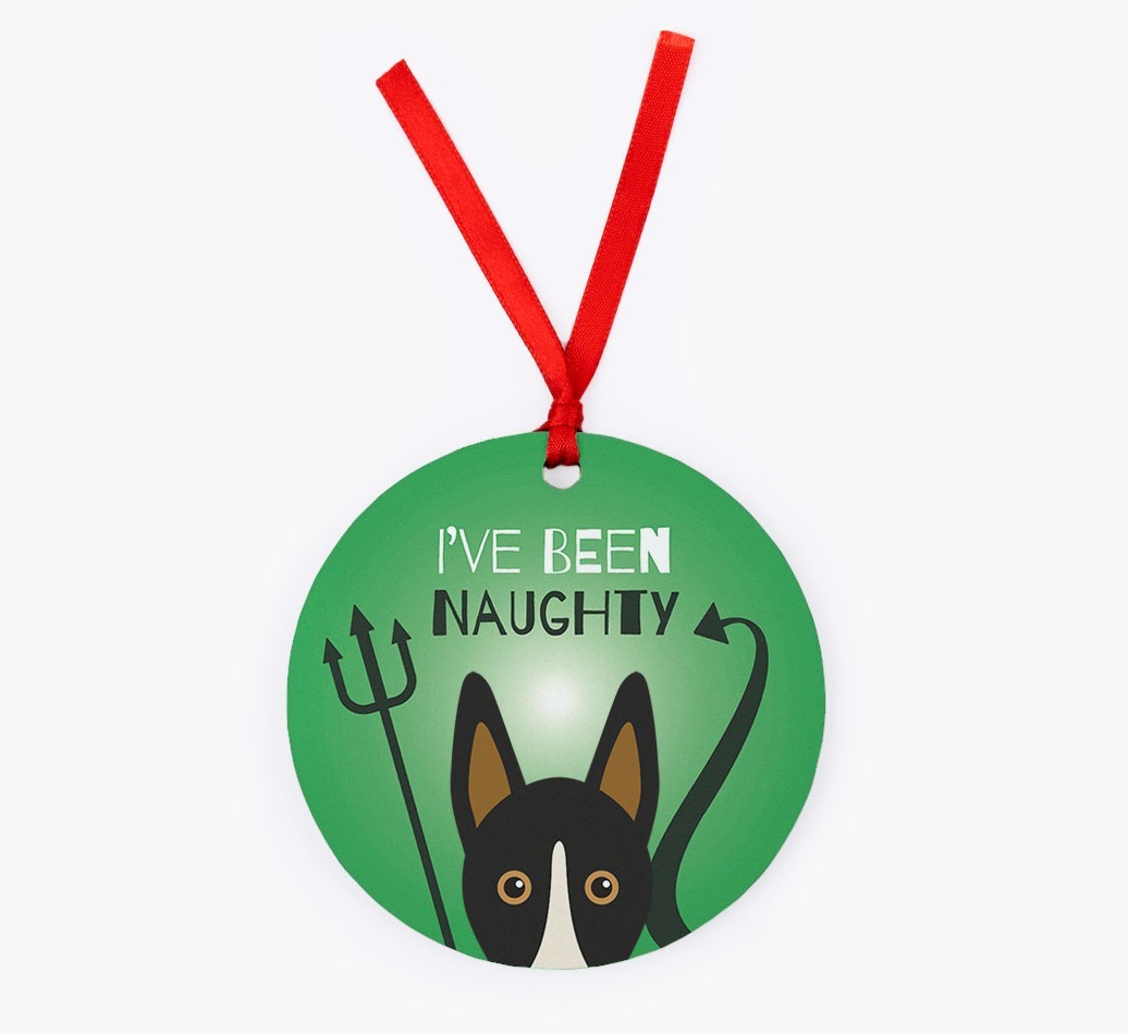 'I've Been Naughty' - {breedFullName} Christmas Decoration