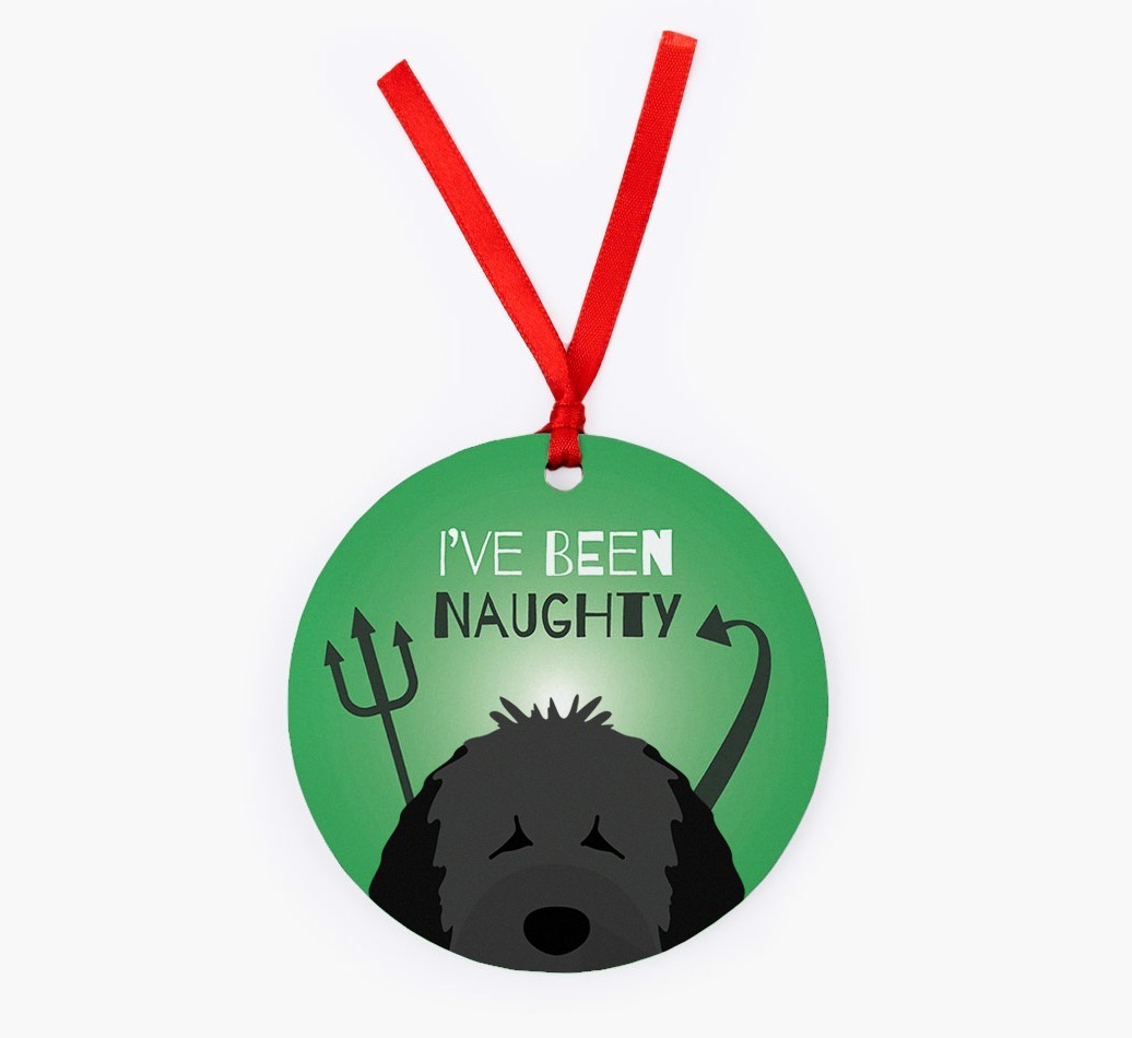 'I've Been Naughty' - {breedFullName} Christmas Decoration