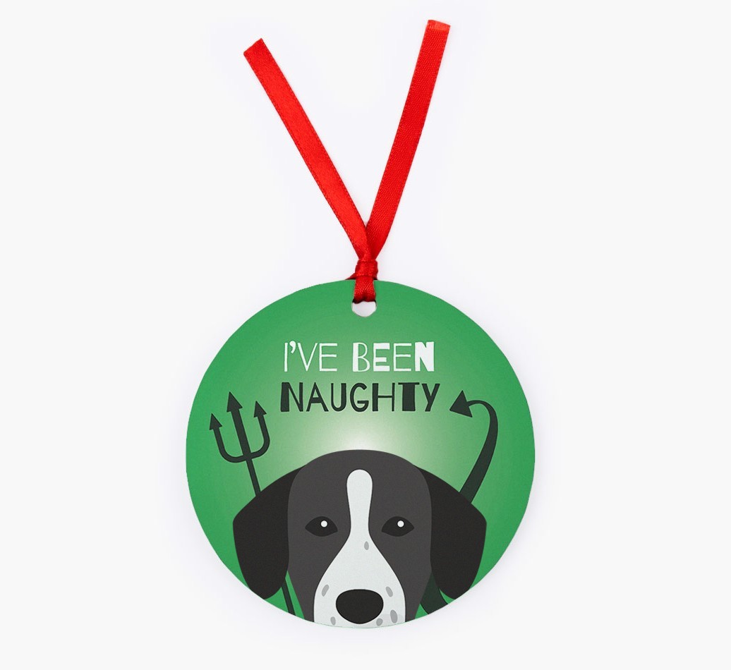 'I've Been Naughty' - {breedFullName} Christmas Decoration